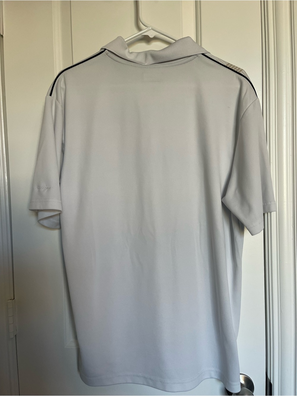 Ben Hogan Performance Golf Collection White Polo with Tan and Black Stripes - Picture 6 of 8
